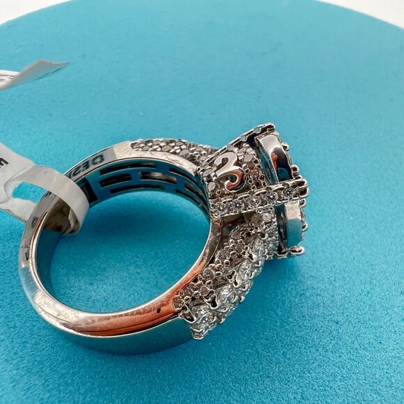 925 Sterling Sliver Moissanite Wedding/Engagement Ring, 2.52ctw VVS Stones Hip H - Picture 4 of 6